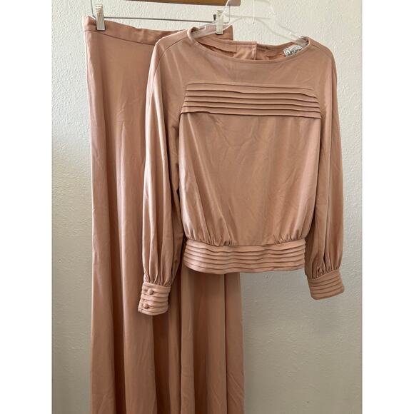 Vintage 60's S. Howard Hirsh Maxi Skirt Blouse Set Suit - Picture 1 of 6